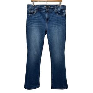 KUT from the Kloth Bootcut Jeans Women 16 Long Blue Stretch Denim Casual Western